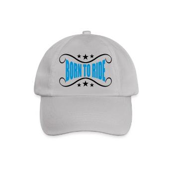 bannière née pour monter à moto - Casquette classique - bruyère - Devant