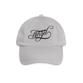 you are my angel shirt design saying angel love v - Baseball Cap - grey - Front
