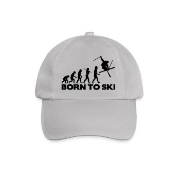 skier evolution born to ski 01 - Baseball Cap - grey - Front