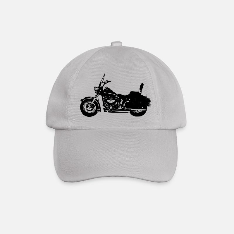 motorrad chopper - Baseballkappe - Grau