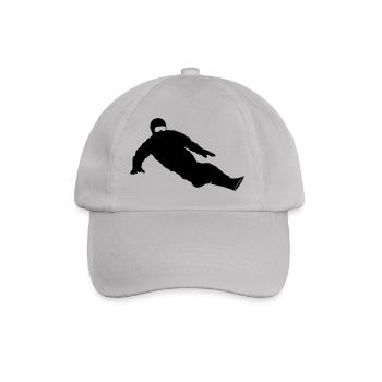 Wintersport - Snowboarder - Baseballkappe - Grau - Vorne