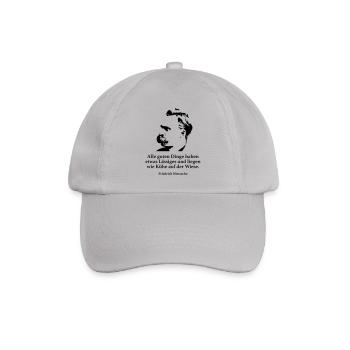 Nietzsche: Alle guten Dinge haben etwas Lässiges - Baseballkappe - Grau - Vorne