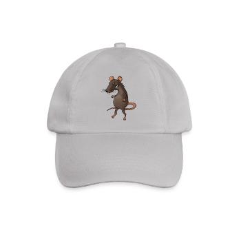 rat rat cheese kaese animal animals - Baseball Cap - grey - Front