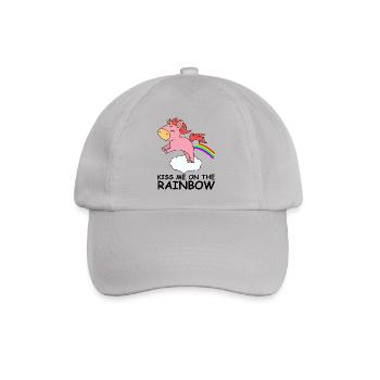 cute little rainbow unicorn rainbow - Baseball Cap - grey - Front