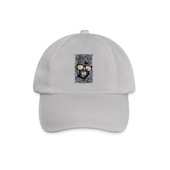Cooler Affe mit Sonnenbrille - Baseballkappe - Grau - Vorne