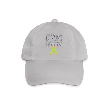 chaussette citation moral avoir humour drole expre - Casquette classique - bruyère - Devant