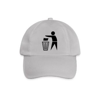garbage_can - Baseballkappe - Grau - Vorne
