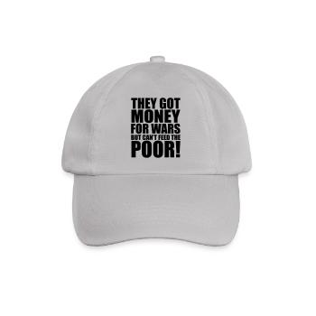 Can't Feed The Poor - Baseballkappe - Grau - Vorne
