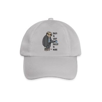Sloth Suit Sloth Born To Sleep Forced To Work - Baseball Cap - grey - Front