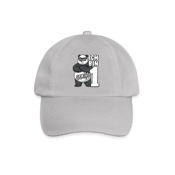 1. Geburtstag Junge 1 Jahr Panda Ich bin coole 1 - Baseballkappe - Grau - Vorne