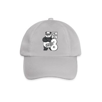 8. Geburtstag Junge 8 Jahre Panda Ich bin coole 8 - Baseballkappe - Grau - Vorne