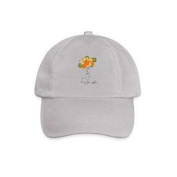 Lady Pumpkin Lineart Design orange - Baseball Cap - grey - Front