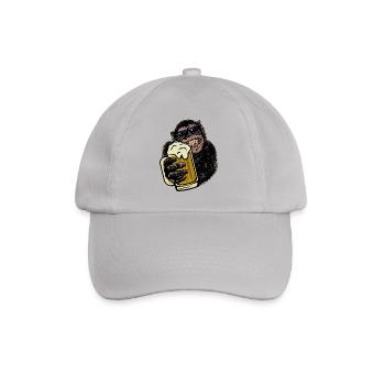 Singe avec de la bière bière buveur de bière chemise cadeau - Casquette classique - bruyère - Devant