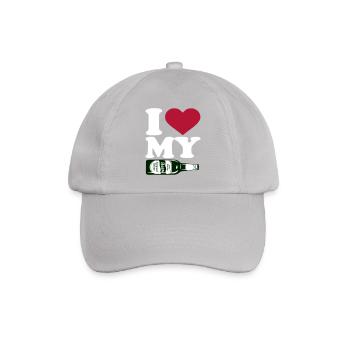 Ich liebe mein Bier - Baseballkappe - Grau - Vorne