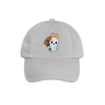 Happy Halloween Gespenst - Spooky Ghost - Baseballkappe - Grau - Vorne