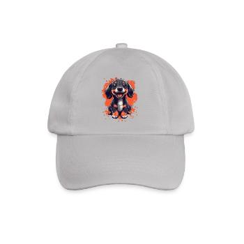Dachshund puppy funny dog dogs - Baseball Cap - grey - Front