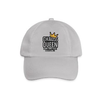 Chaos Queen. Krone verrutscht, aber glänzt. - Baseballkappe - Grau - Vorne