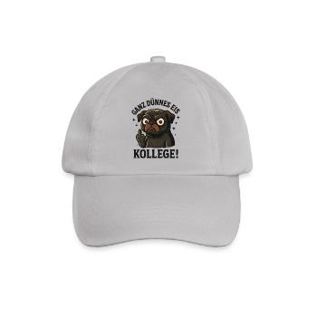 Ganz dünnes Eis Kollege Mops Hund - Baseballkappe - Grau - Vorne