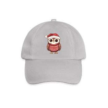 Owl Christmas Xmas - Baseball Cap - grey - Front