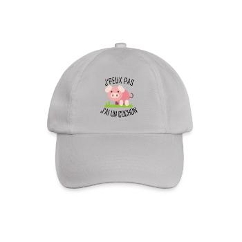 I can not have a pig - Baseball Cap - grey - Front