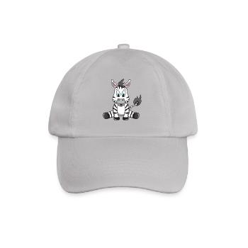 Baby Zebra - Baseballkappe - Grau - Vorne