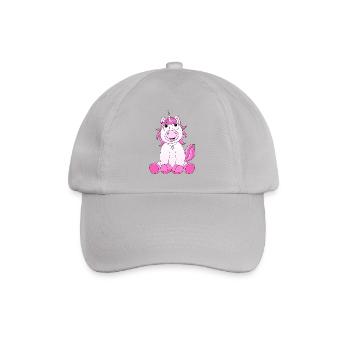 Einhorn pink - Baseballkappe - Grau - Vorne
