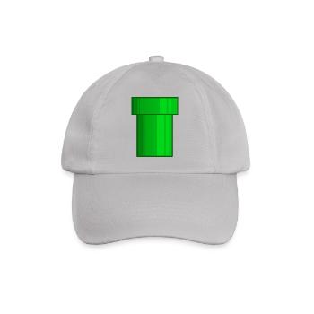 Röhre grün Pixel - Baseballkappe - Grau - Vorne