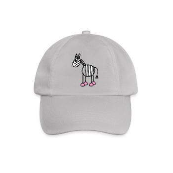 Stripes Striped horse zebra - Baseball Cap - grey - Front