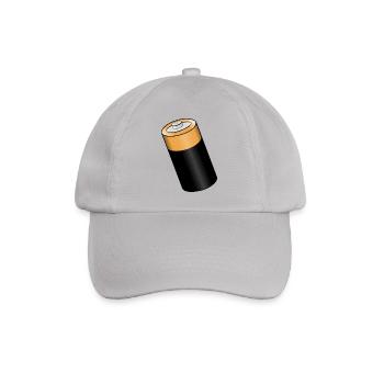Batterie. Geschenkidee - Baseballkappe - Grau - Vorne