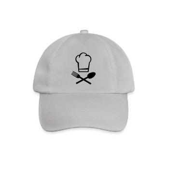 koch_muetze_besteck_f1 - Baseball Cap - grey - Front