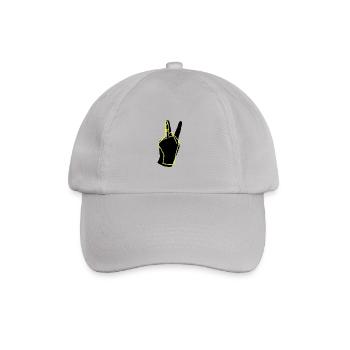 peace yellow - Baseballkappe - Grau - Vorne