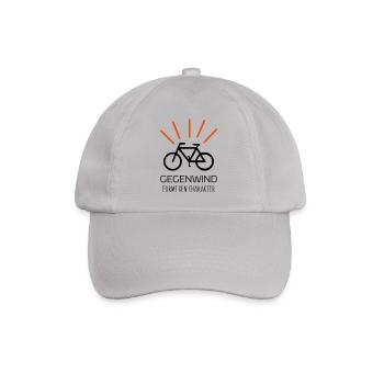 Gegenwind formt den Charakter Geschenk Idee Sport - Baseballkappe - Grau - Vorne