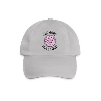 Eat More Hole Food funny donut gift - Baseball Cap - grey - Front