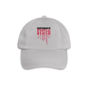 cool blood drops graffiti stamp spray fuck the - Baseball Cap - grey - Front