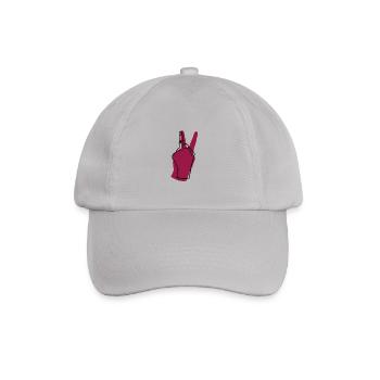 peace wine - Baseballkappe - Grau - Vorne