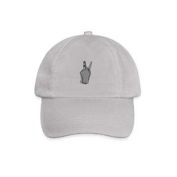 peace grey - Baseballkappe - Grau - Vorne