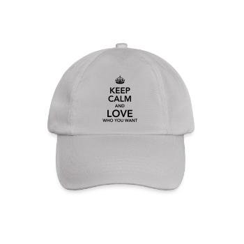 keep calm and love who you want - Baseball Cap - grey - Front