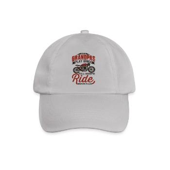 Real Grandpa driving motorcycle .. Ride Motorcycles .. - Baseball Cap - grey - Front
