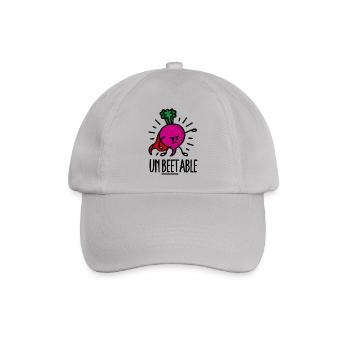 Unbeetable / unbeatable beetroot beet light - Baseball Cap - grey - Front