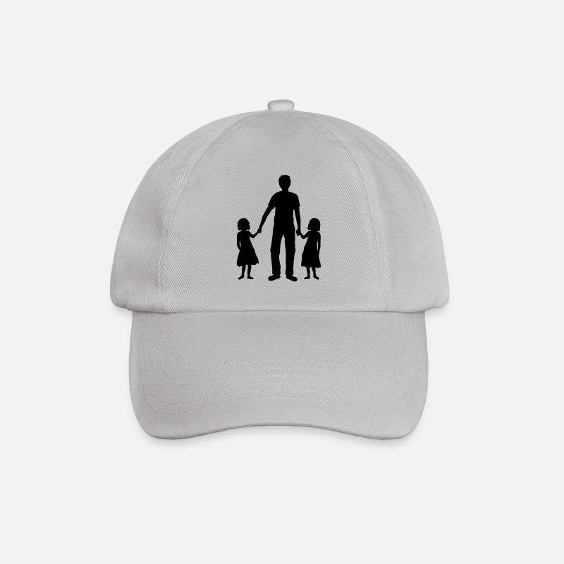Vater 2 Töchter - Baseballkappe - Grau