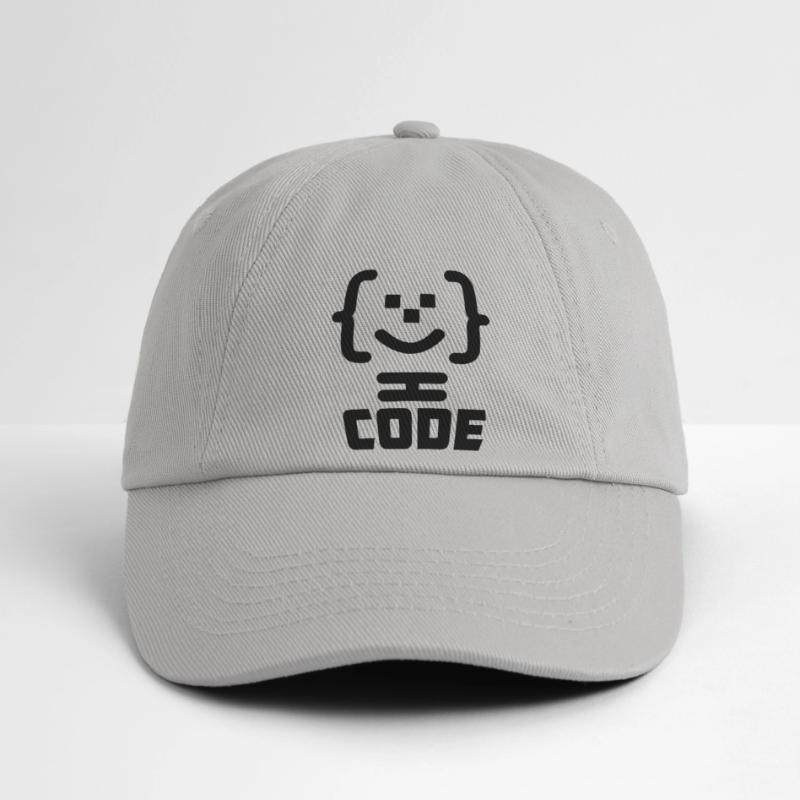 Logo du code du programmeur principal avec texte CODE Casquette classique