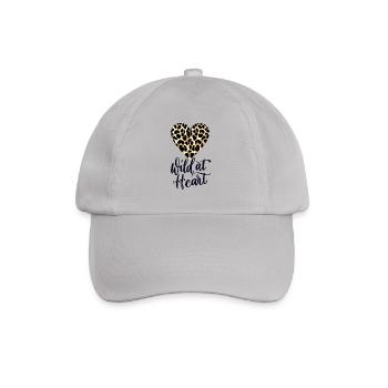 Wild at Heart. Leopard print - Baseball Cap - grey - Front