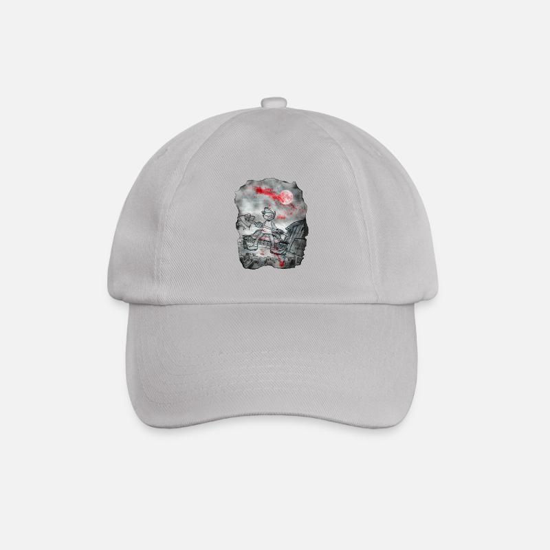 Katzen-Zombie-Killer - Baseballkappe - Grau