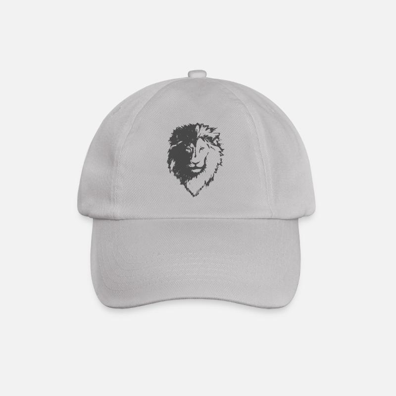 Löwe Silhouette - Baseballkappe - Grau