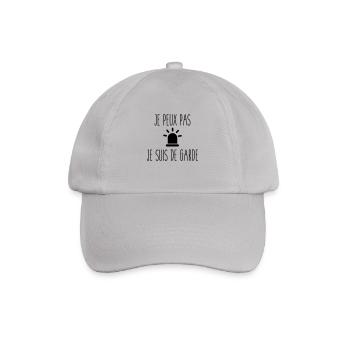 Je peux pas je suis de garde - Humour, Citations - Casquette classique - bruyère - Devant