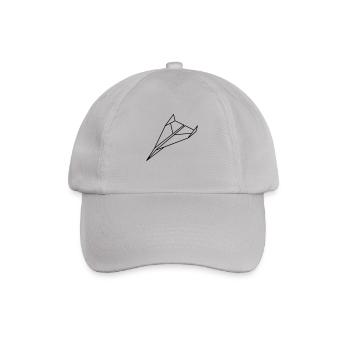 paper_ plane_a1 - Baseball Cap - grey - Front