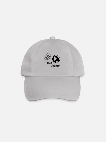 Weltenbummler SVG - Baseballkappe - Grau