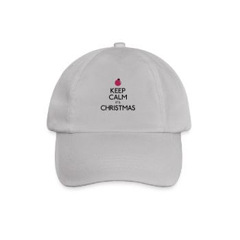 Keep Calm Christmas - Baseballkappe - Grau - Vorne