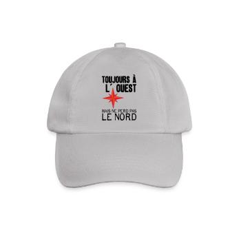 citation toujours ouest perd pas nord rose vents h - Casquette classique - bruyère - Devant