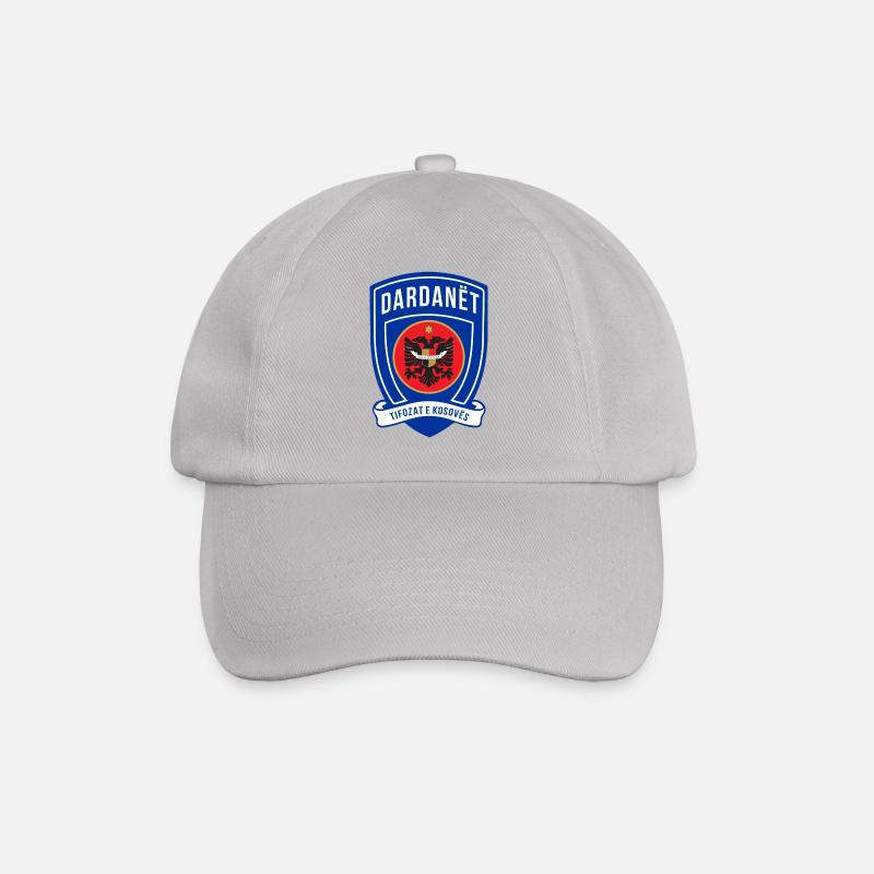 Das Dardanët Fußball-Wappen - Baseballkappe - Grau